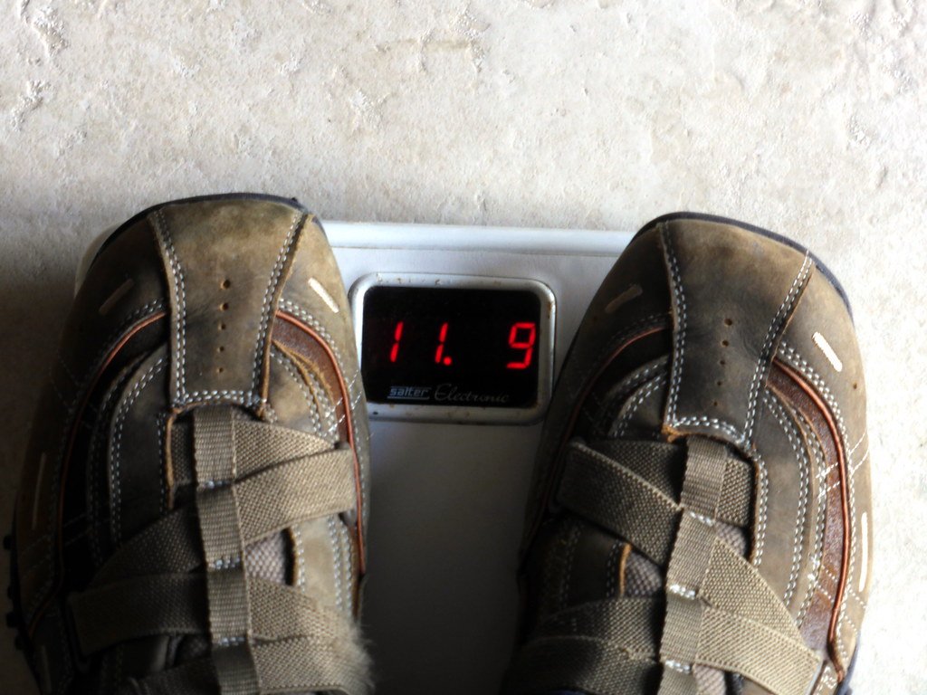 A set of weighing scales balancing two sides